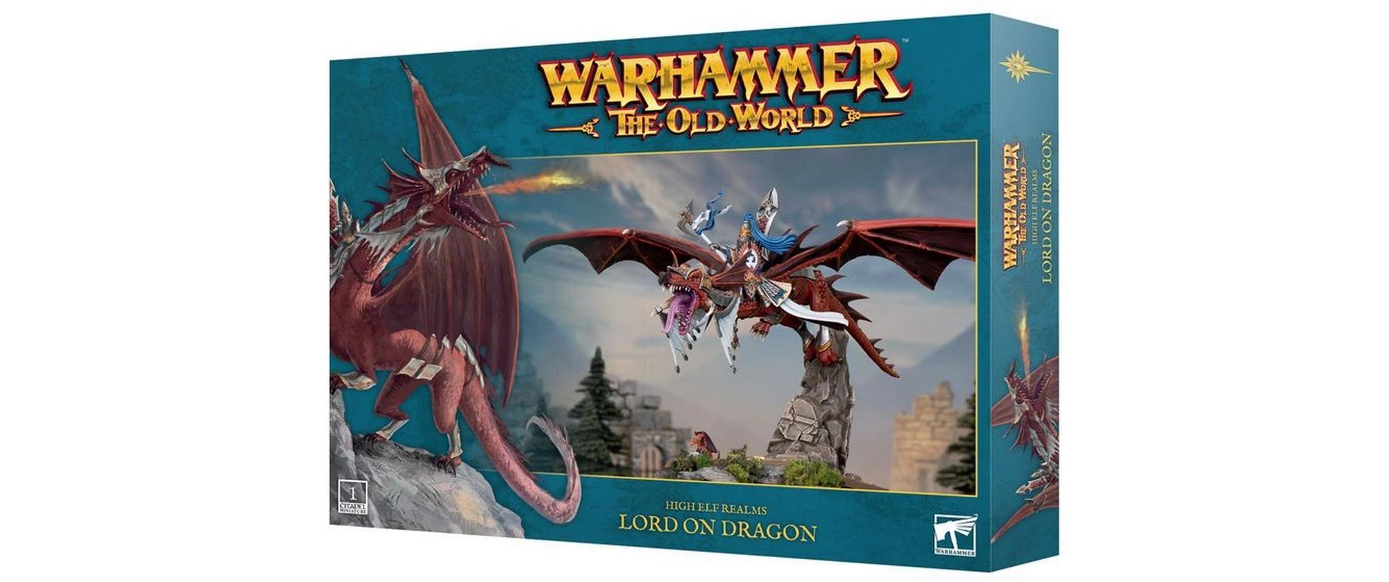 Figur Warhammer Fürst auf DracheWarhammer The Old World, Armeen der Reiche der Hochelfen: Fürst auf Drache – Bausatz