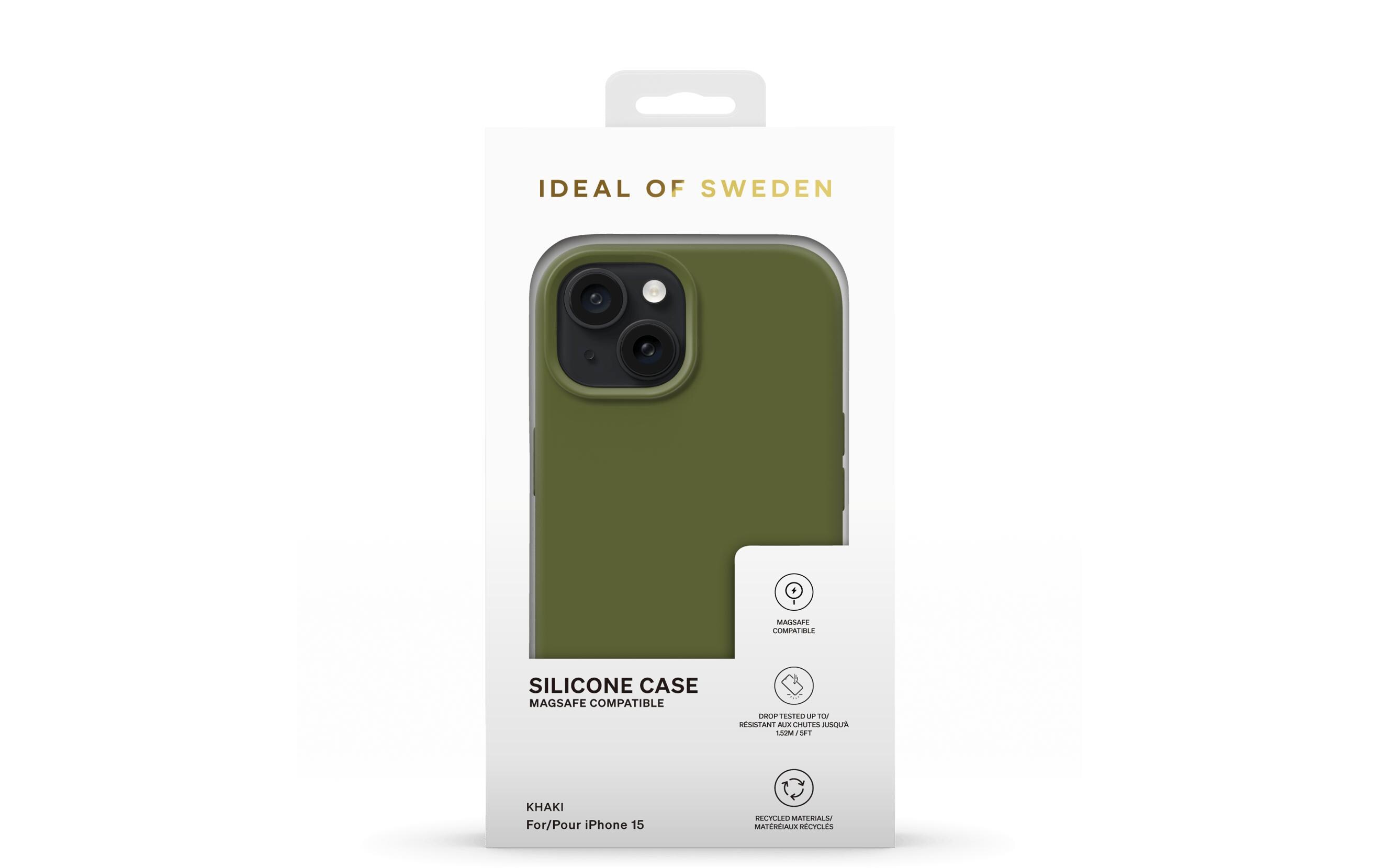 Silicone iPhone 15 KhakiSilikon-Backcover für das Apple iPhone 15