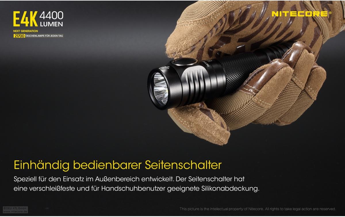 Taschenlampe E4K 4400 LumenLED-Taschenlampe