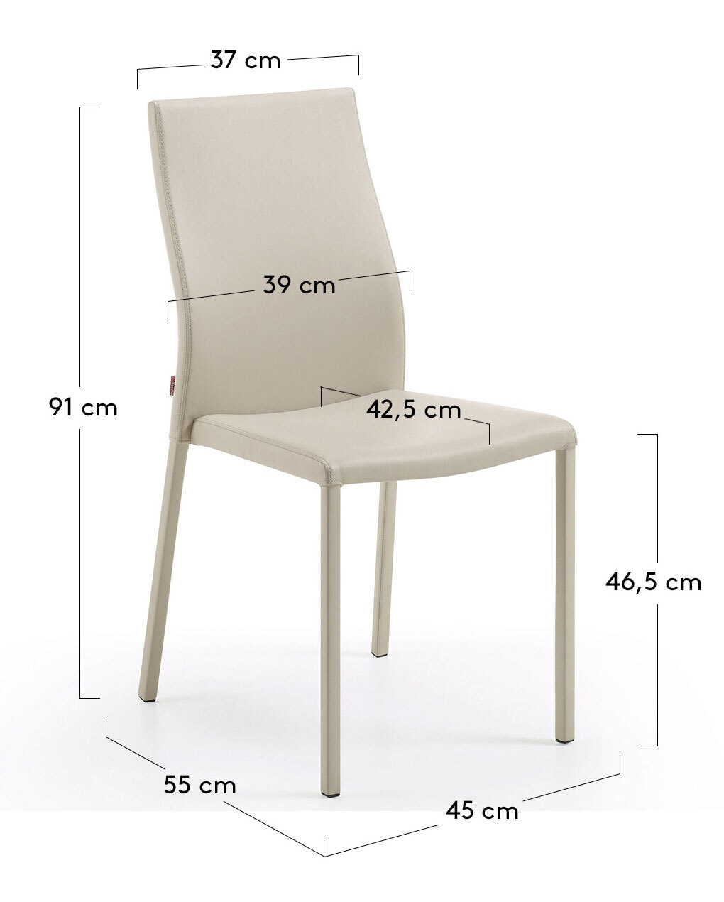 Kave Home Esszimmerstuhl ABELLE beige