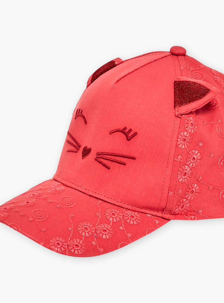 Casquette coquelicot à animation oreilles de chat 3D