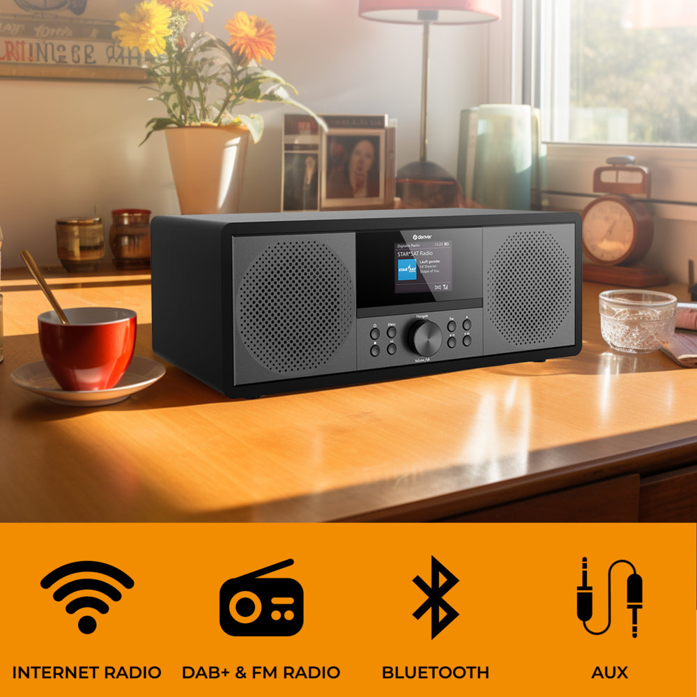 Denver MIR270 DAB Internet FM Radio - Black