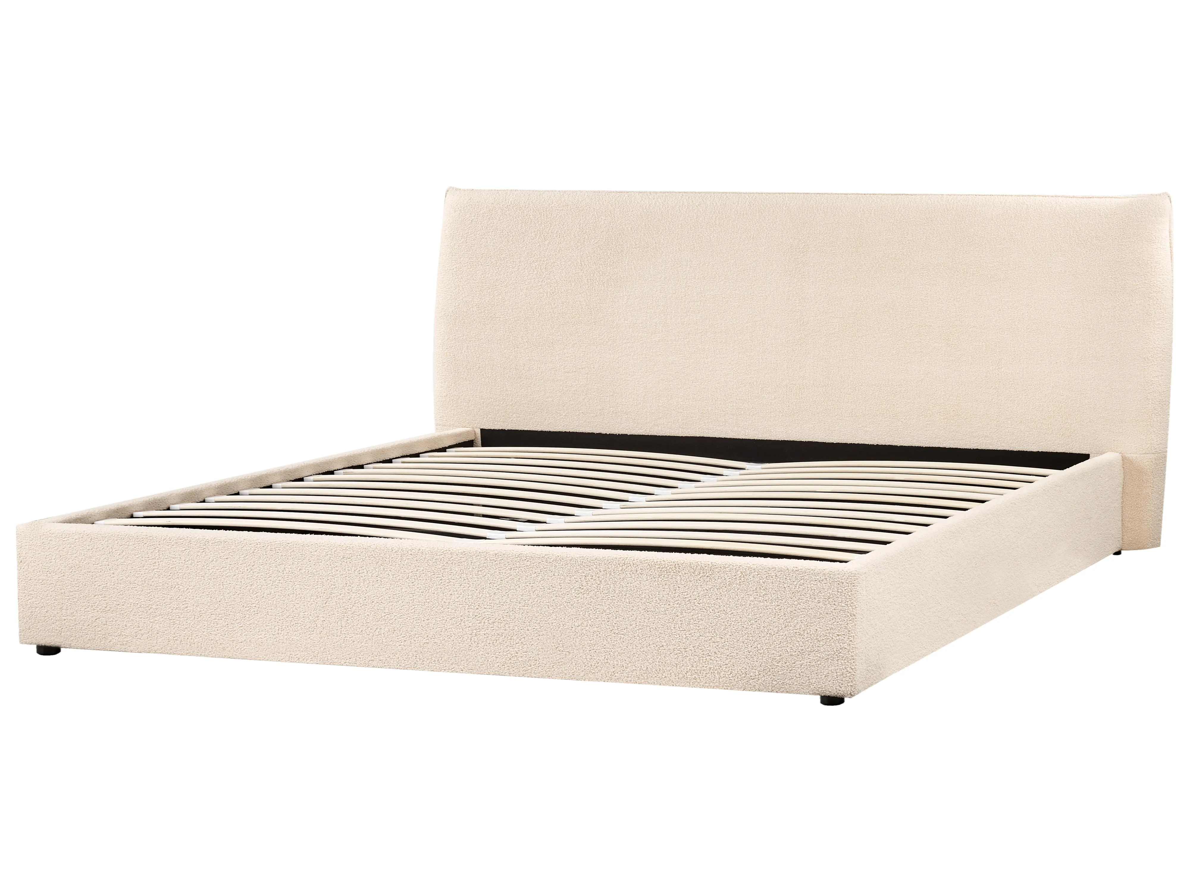 Bed met opbergruimte Bouclé LAVAUR 180 x 200 cm Beige