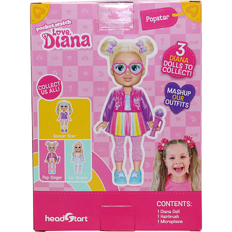 Love Diana popstjernedukke 15 cm
