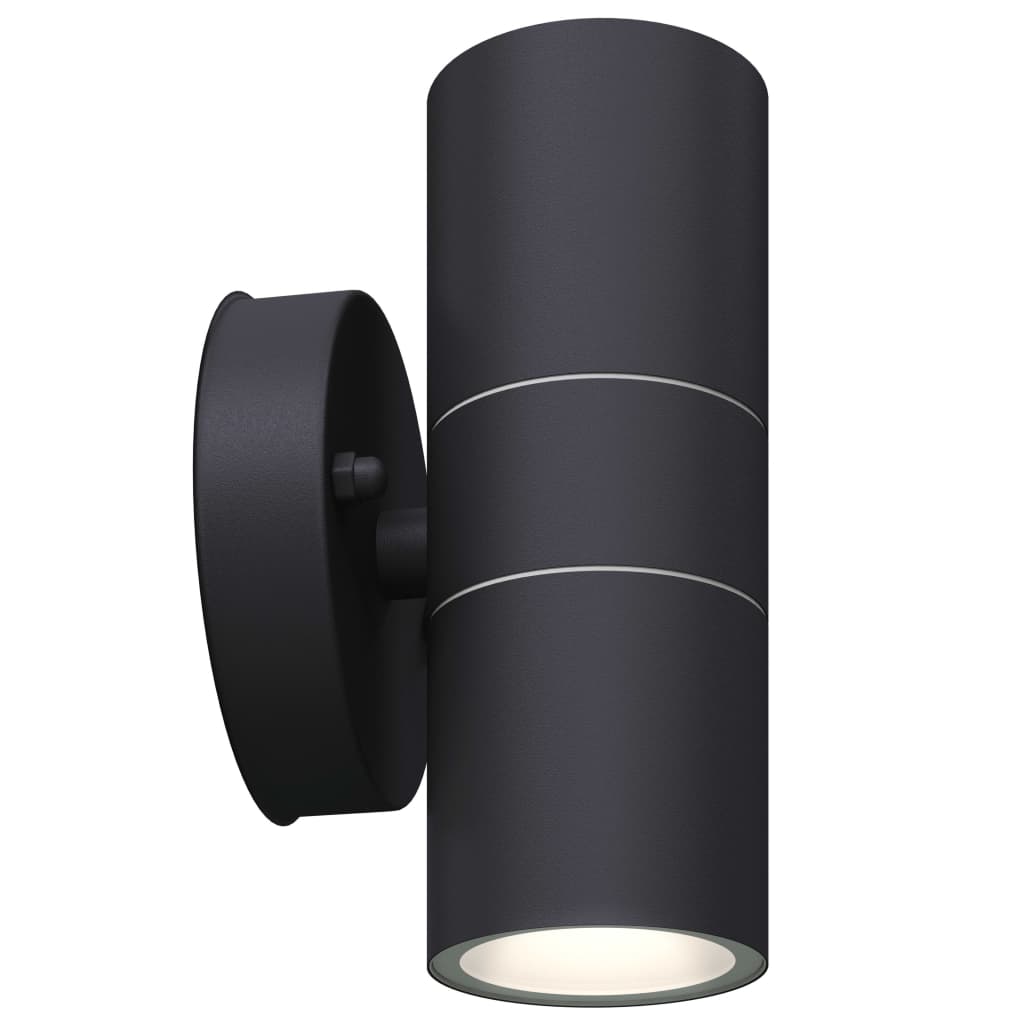 Applique murale led d'extérieur 2 pcs acier inoxydable haut bas
