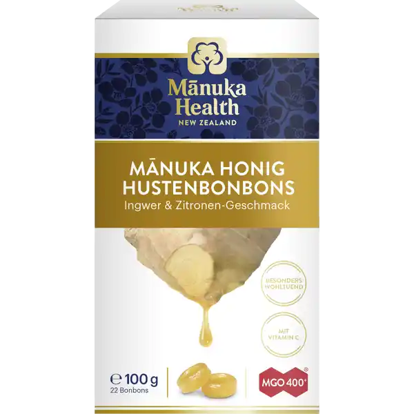 Manuka Honig Hustenbonbons MGO 400 Ingwer & Zitronen-Geschmack