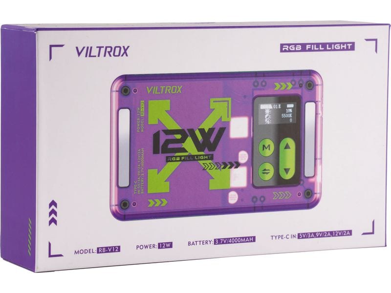 Viltrox Videoleuchte RB-V12 RGB LED Light Panel Magnetische tragbare RGB-LED-Leuchte