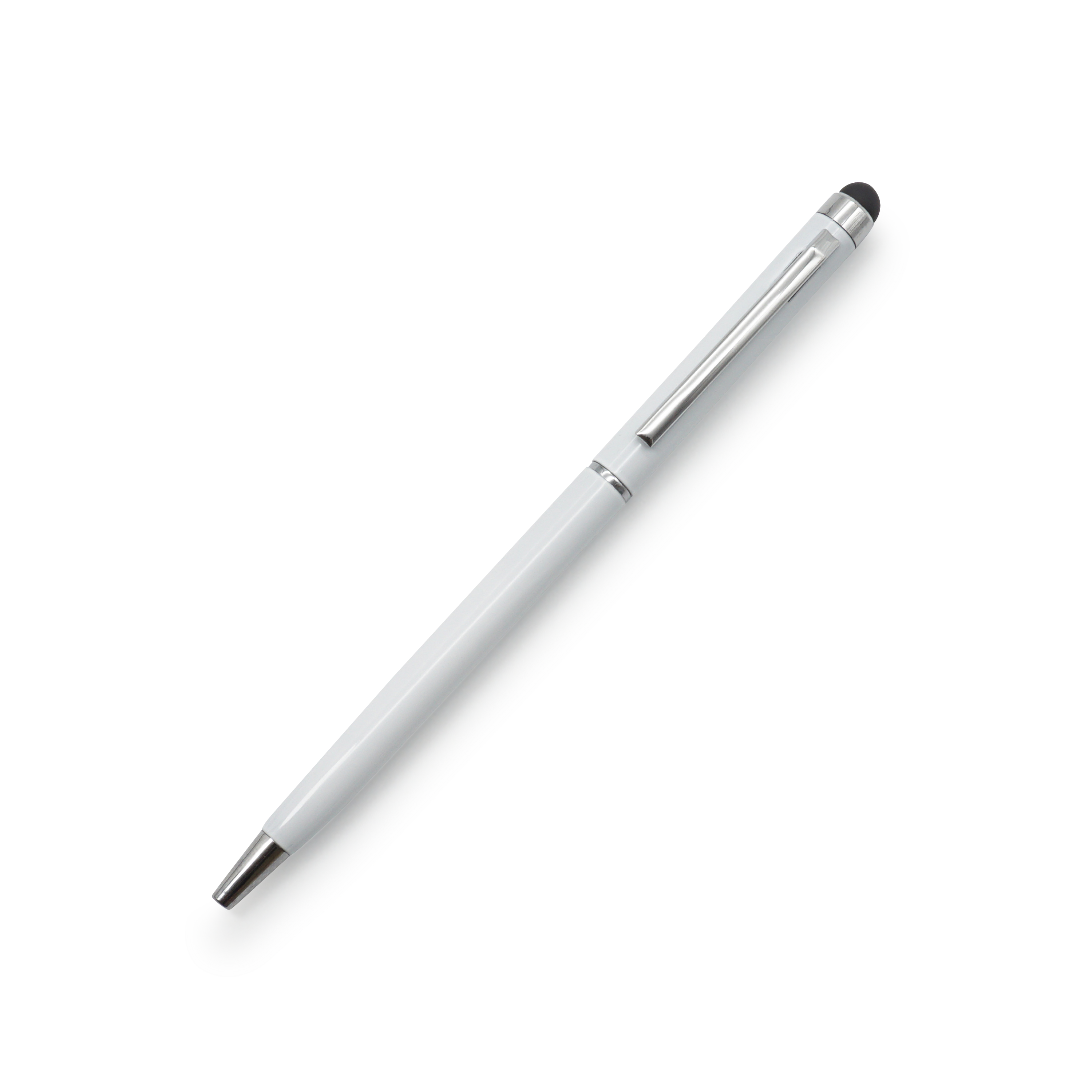 2in1 Universal Display Alu Stylus Touch Pen   Kugelschreiber - Weiss
