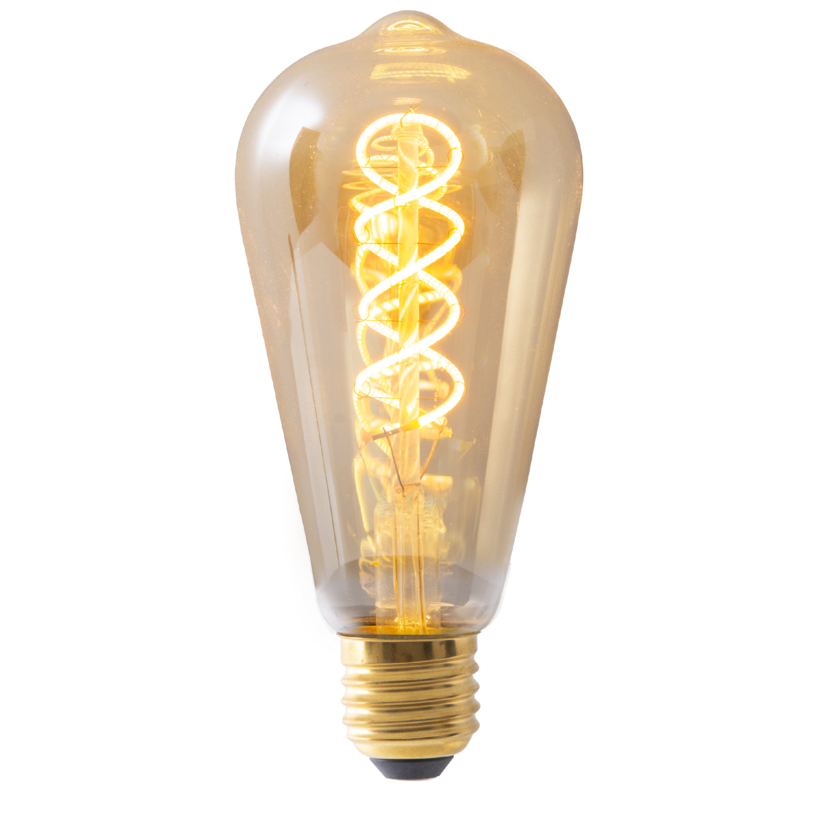 3er-Set LED-Leuchtmittel DILLY - amber - 4 Watt - E27 - warmweiß