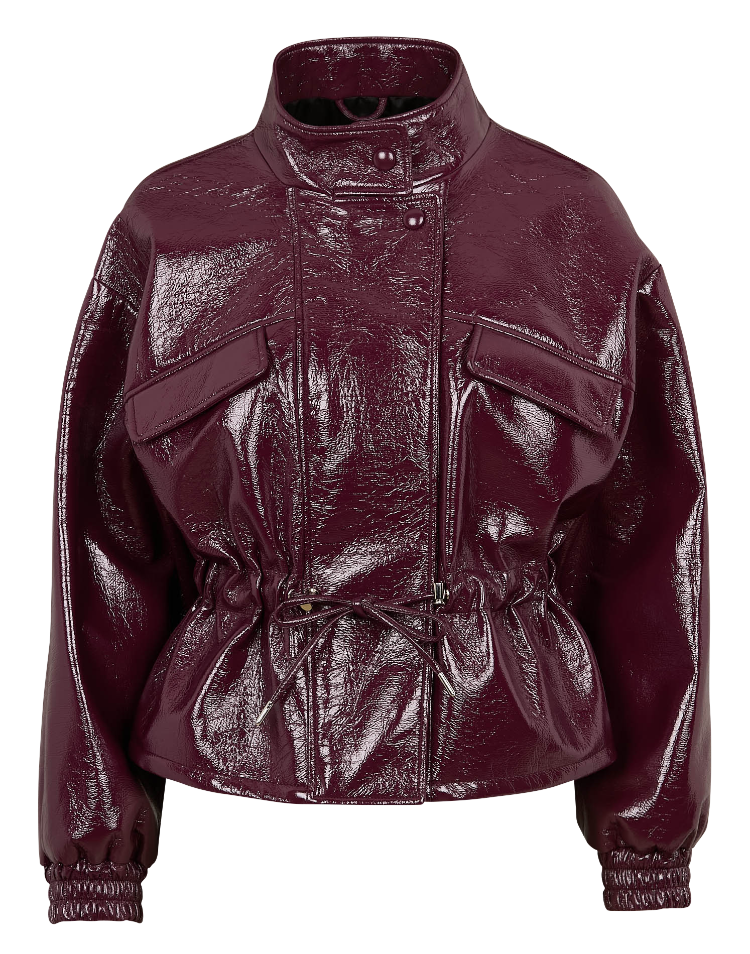 MALOU - Veste courte effet cuir | Rouge