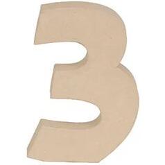 Chiffre 3 kraft 20cm - Kraft