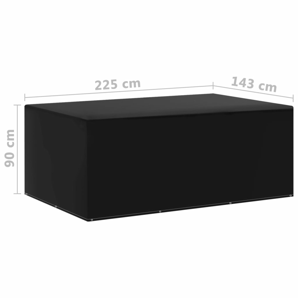 Housses de salon de jardin 2 pcs 7 œillets 225x143x90 cm