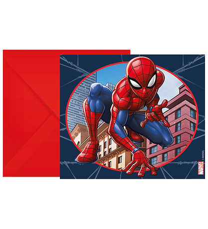 Decorata Party Einladungen - 6er-Pack - Spider-Man Crime Fighter