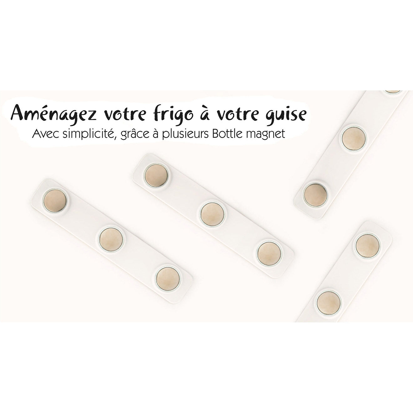 Kitchencook Support magnétique aimanté pour bouteilles beersky gris