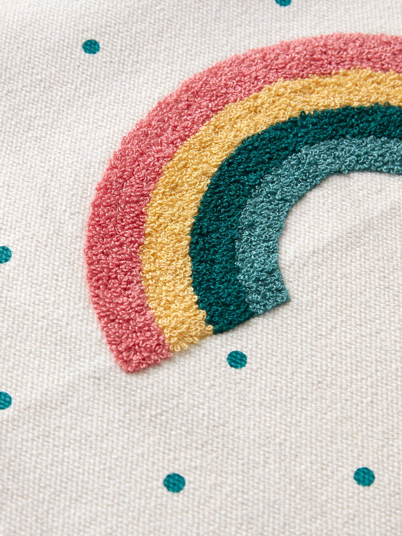 Mural de parede personalizável em branco, tamanho médio, liso, com estampa de arco-íris.