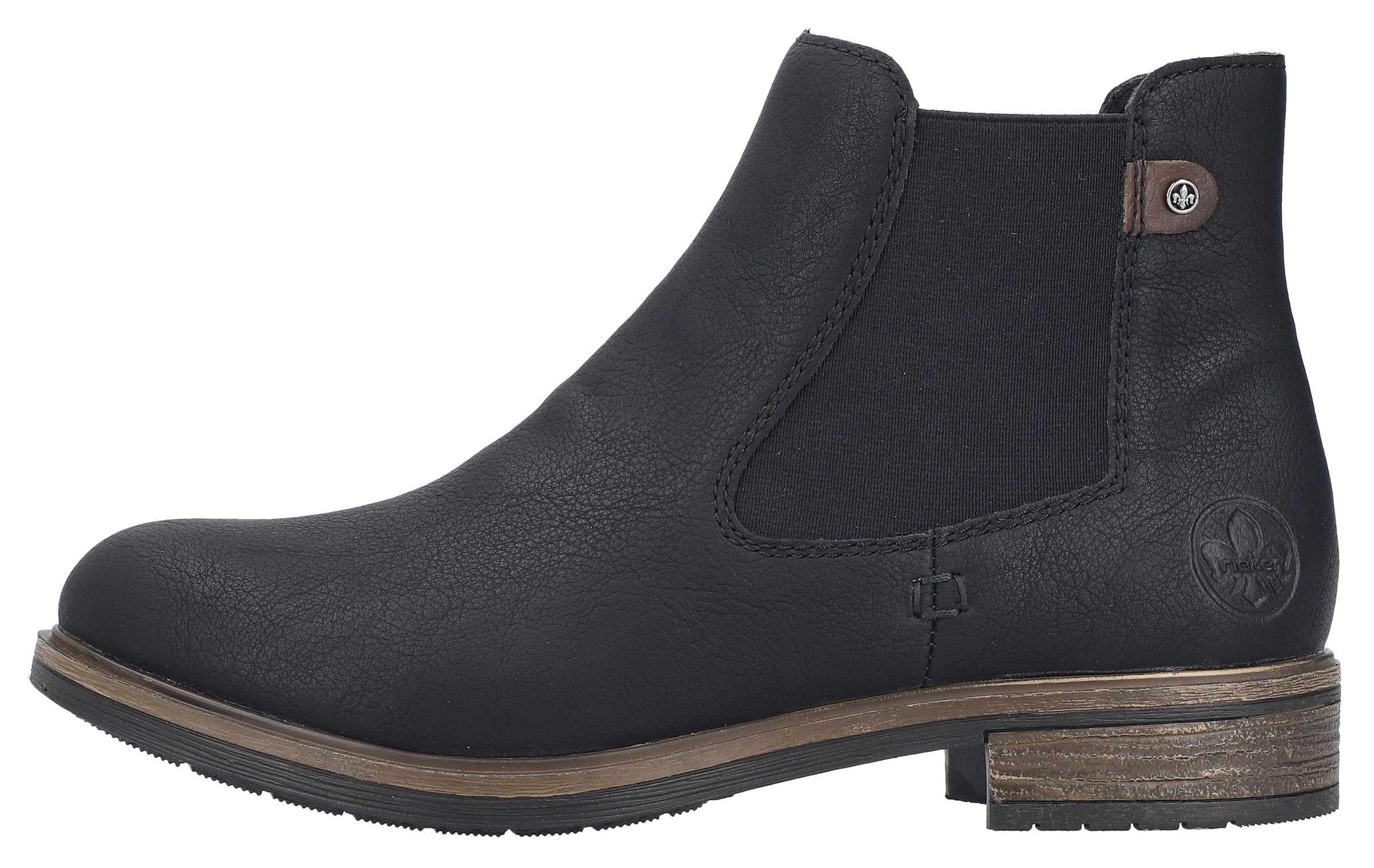 Rieker Chelseaboots  , Schlupfboots, Stiefelette, Blockabsatz, mit wärmendem Textilfutter