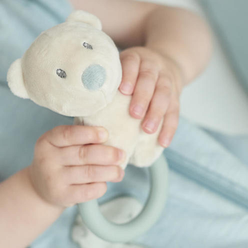 Anneau Silicone et Hochet Ours - NATTOU