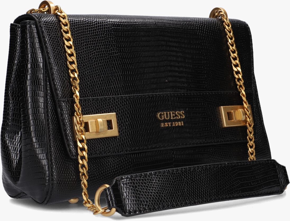 GUESS zwarte guess schoudertas katey flap shoulder bag