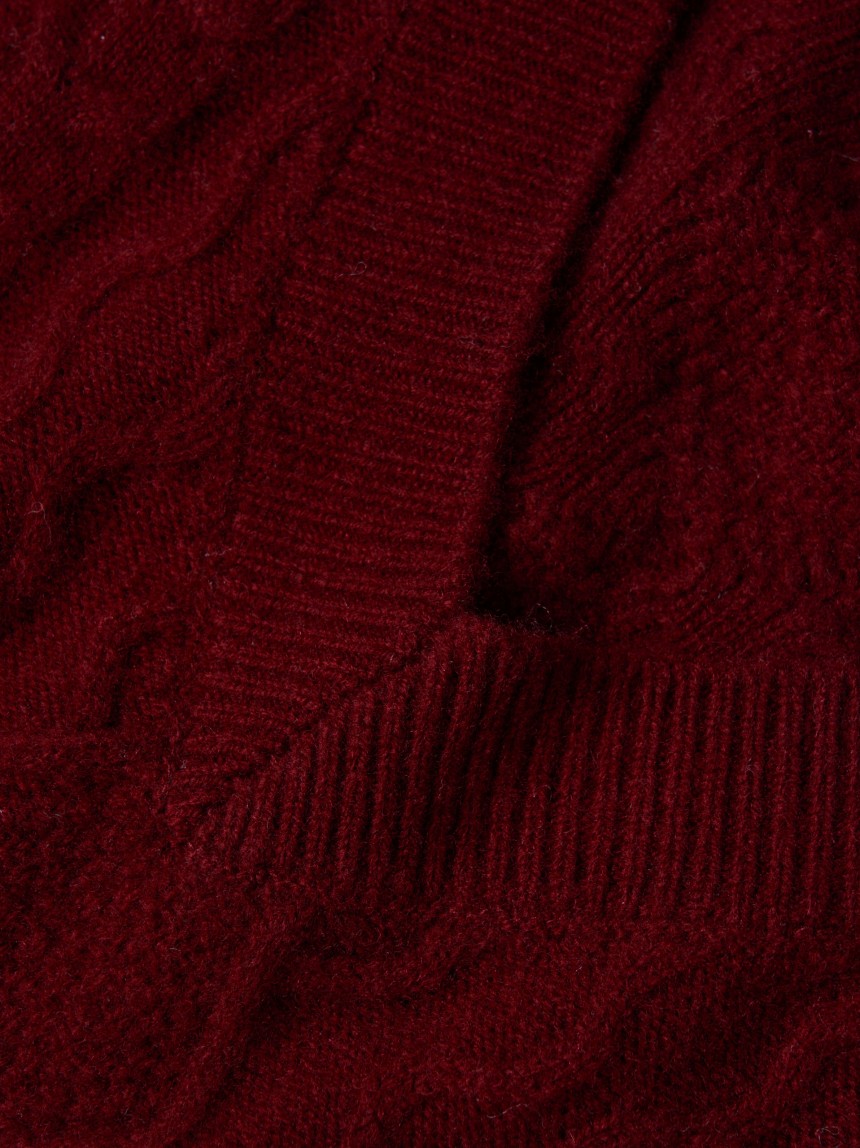 Camisola malha tricotada em lã