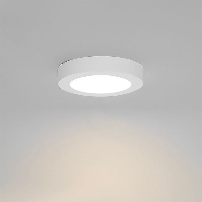 Set van 6 In- of opbouwspot wit 14 cm incl. LED 3 staps dim to warm met dipswitch - Trans
