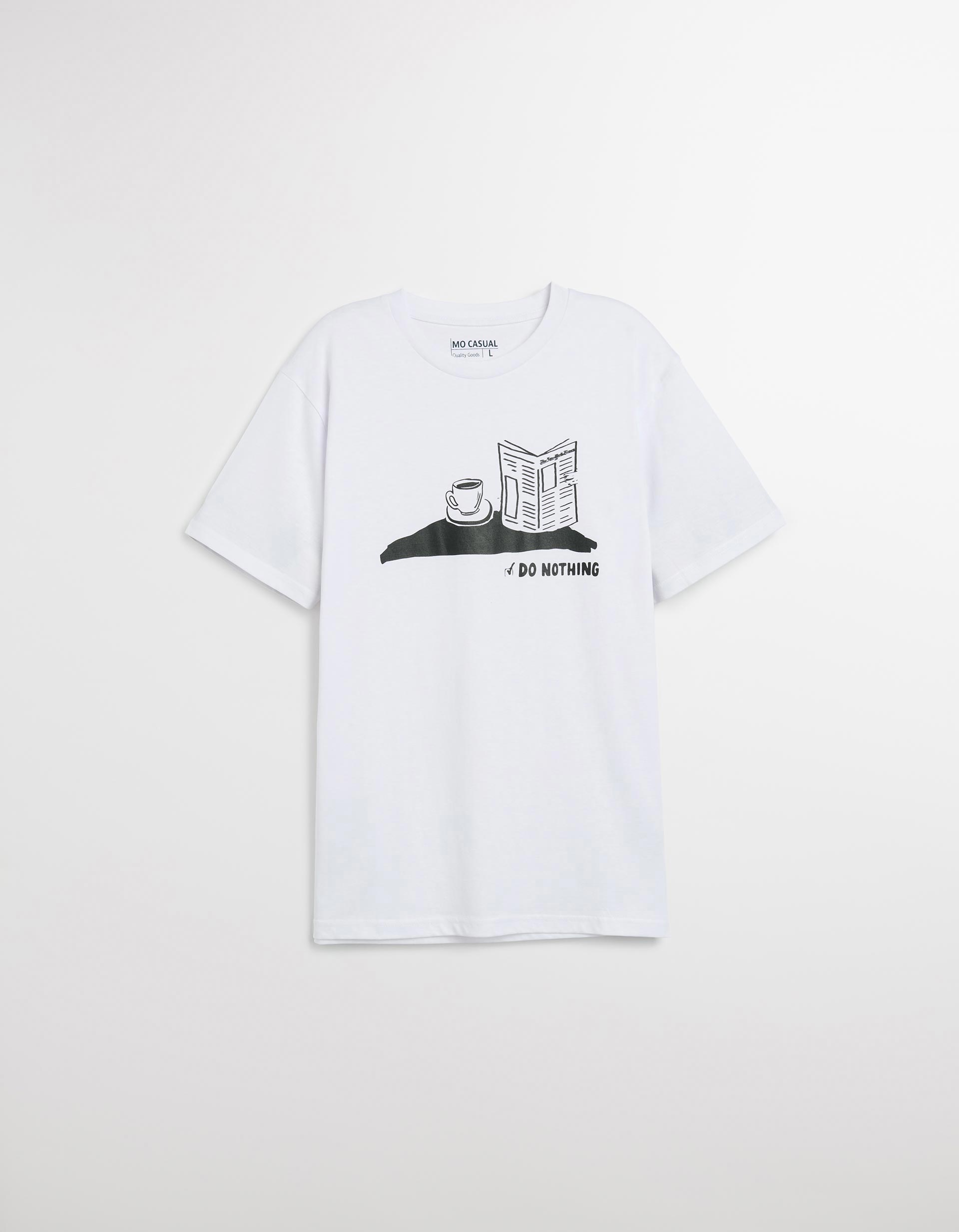 T-shirt Print, Homem, Branco