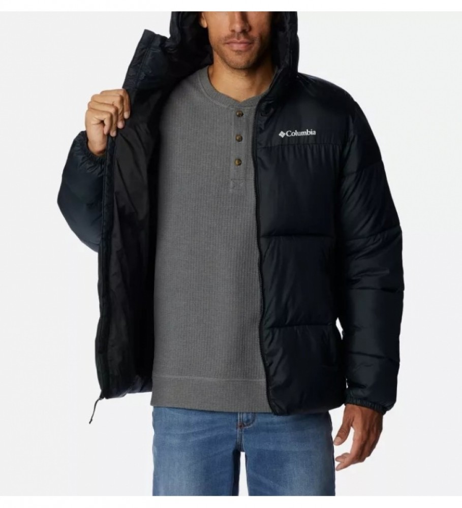 Jaqueta acolchoada com capuz Columbia Puffect, preta