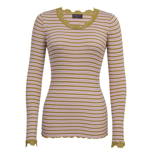 Rosemunde 6996 Blondebluse, Olive Oil Mix Stripe, L