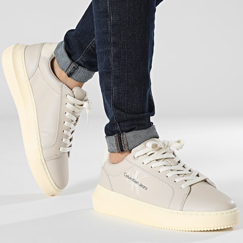 Baskets Femme Chunky Cupsole Lace up 1096 Eggshell Pearlized Creamy White