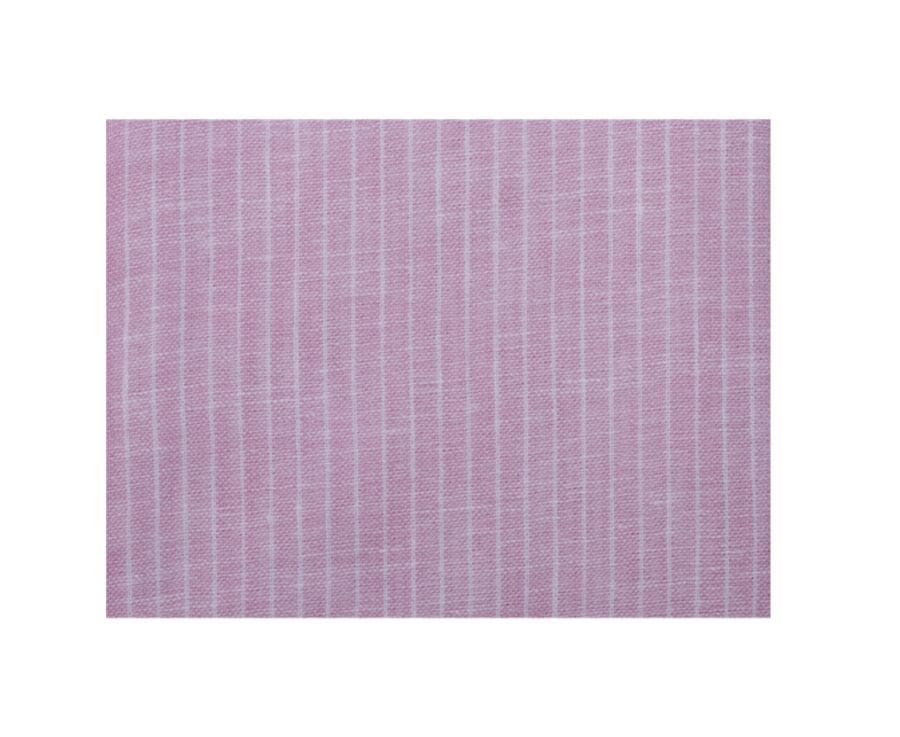 Chemise coton et lin Bleu Océan et liseré Blanc - EDIBERT