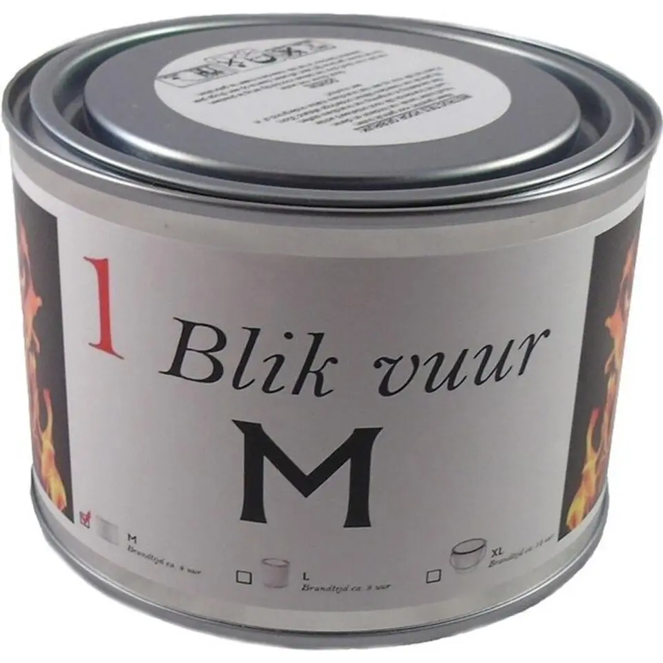 Tuinfakkel in blik - 4 branduren - 11 x 7 cm