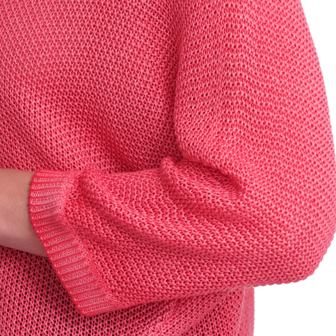 Gina Benotti Damen Strickpullover mit Rippenbündchen pink