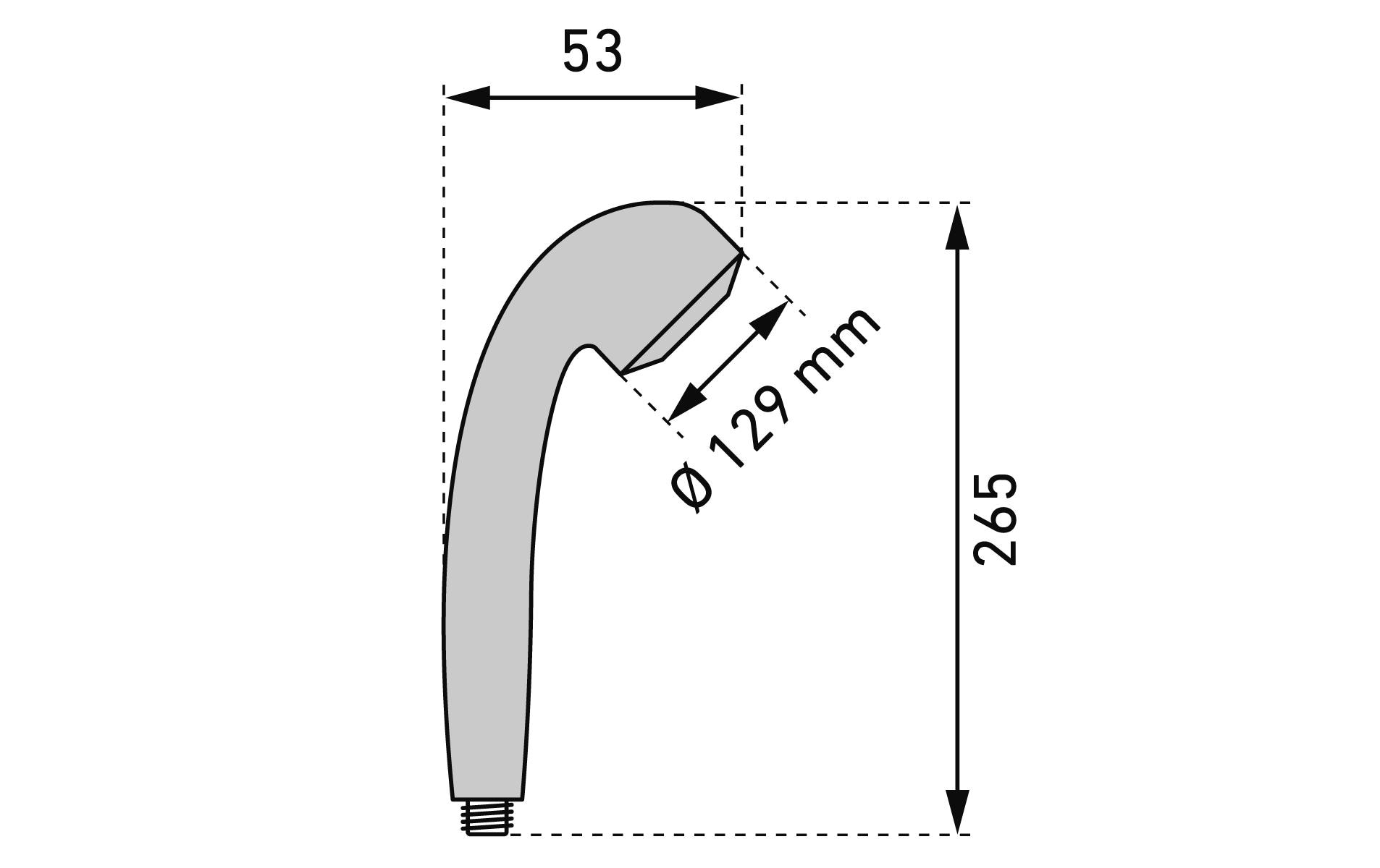 Handbrause Dike PCR, 1/2