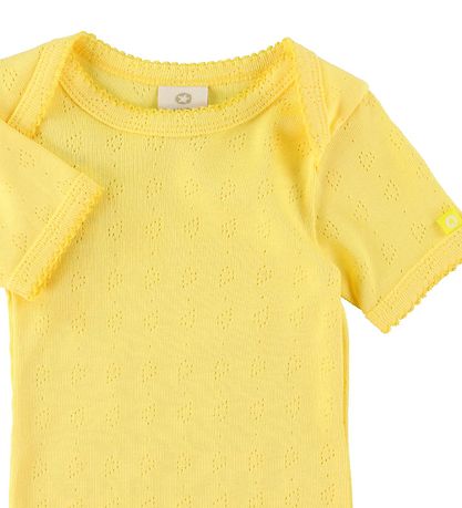 Smallstuff Body k/æ - Heart Jaquard - Soft Yellow m. Hulm?nster