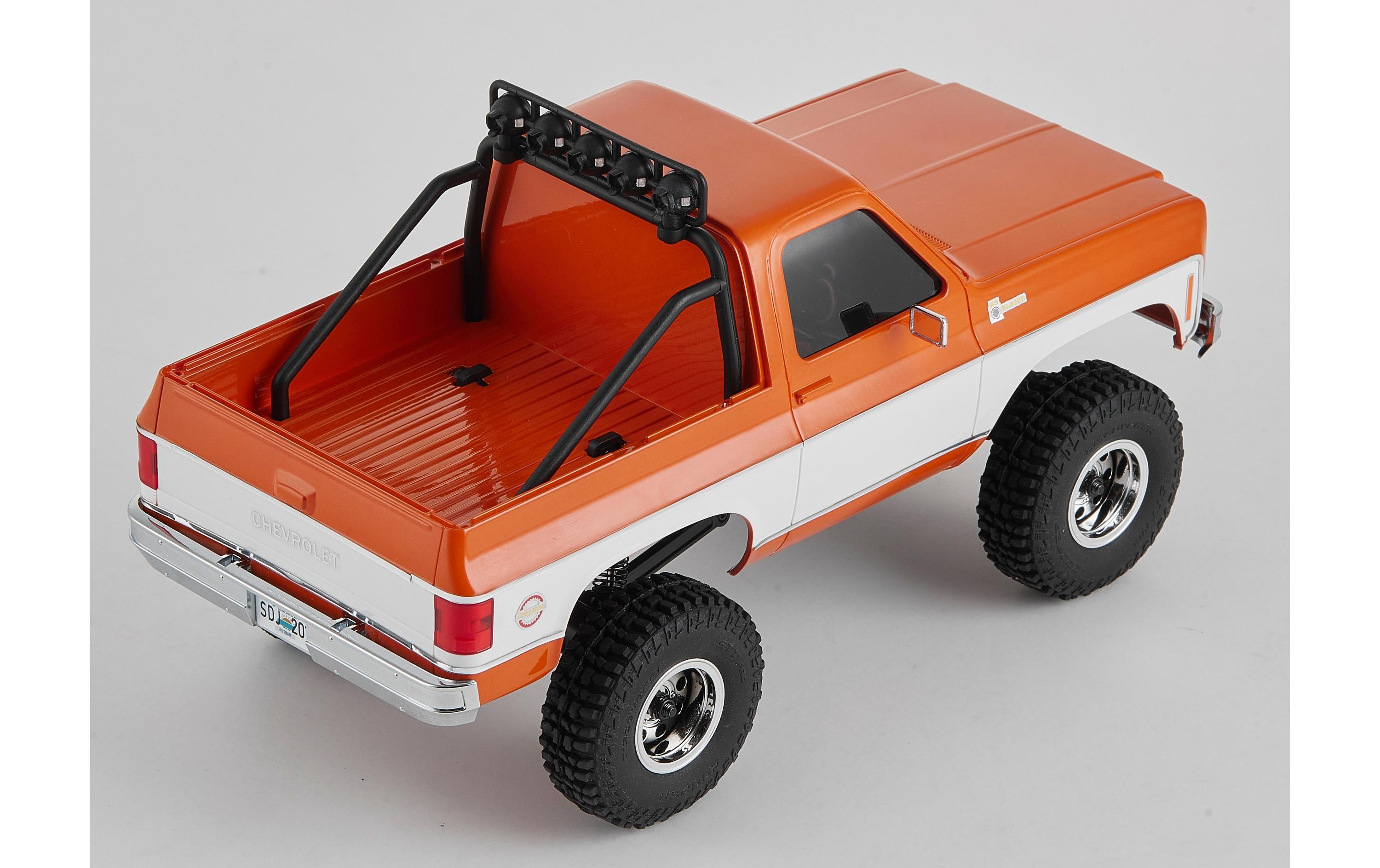 Scale Crawler Chervolet K5 Blazer, Orange, RTR, 1:24<br>FCX24 Mini Rock Crawler mit detaillierter Chevy Blazer Karosserie und 2-Gang Getriebe