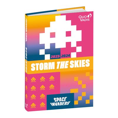 Agenda Space Invaders - 1 jour par page - 12 x 17 cm - alien - Quo Vadis