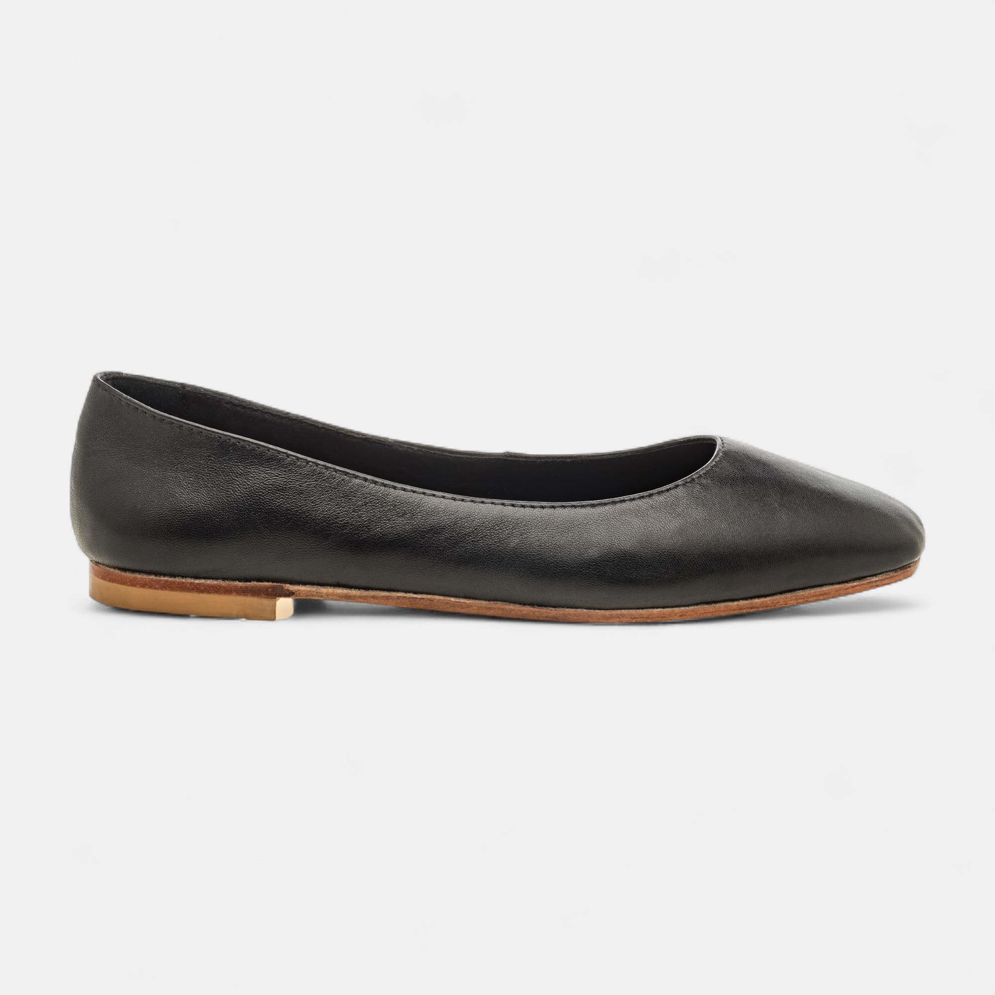 Ballerines Femme en cuir noir