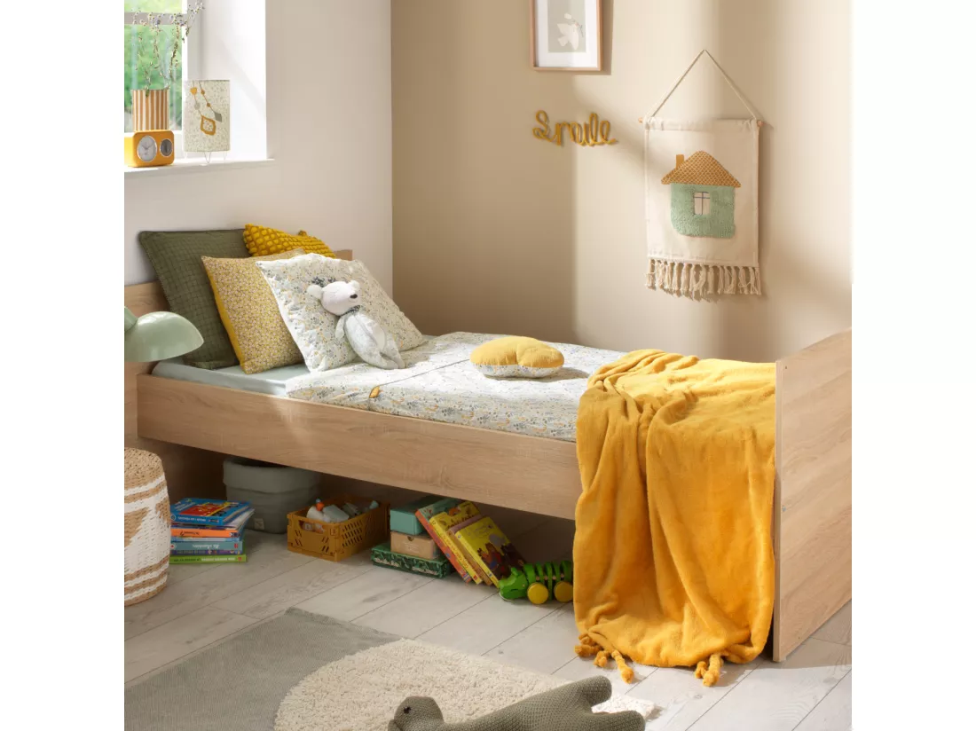 Housse de couette 100x135cm en coton vert tilleul