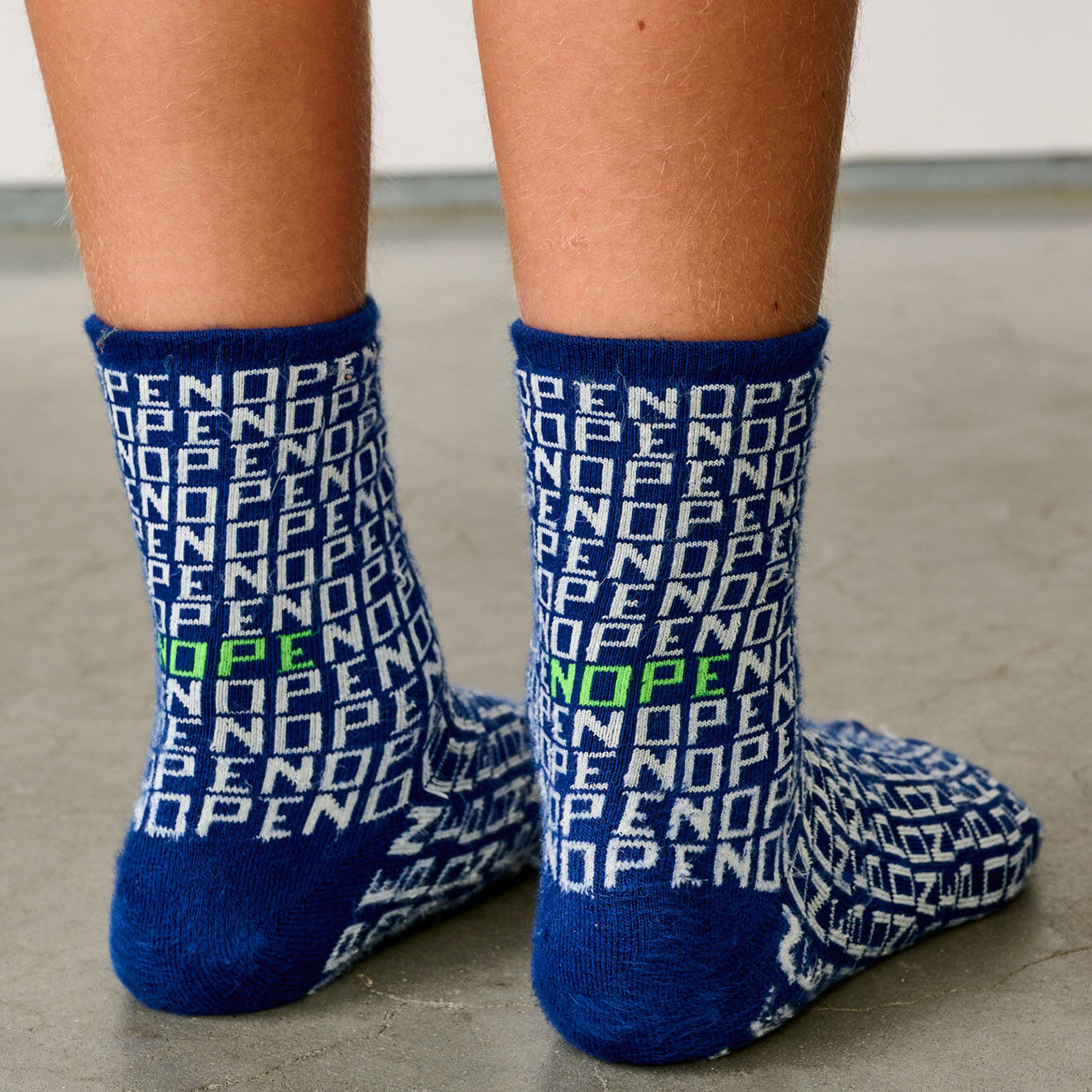Bellerose Chaussettes hautes en Coton mélangé Flope imprimées bleues