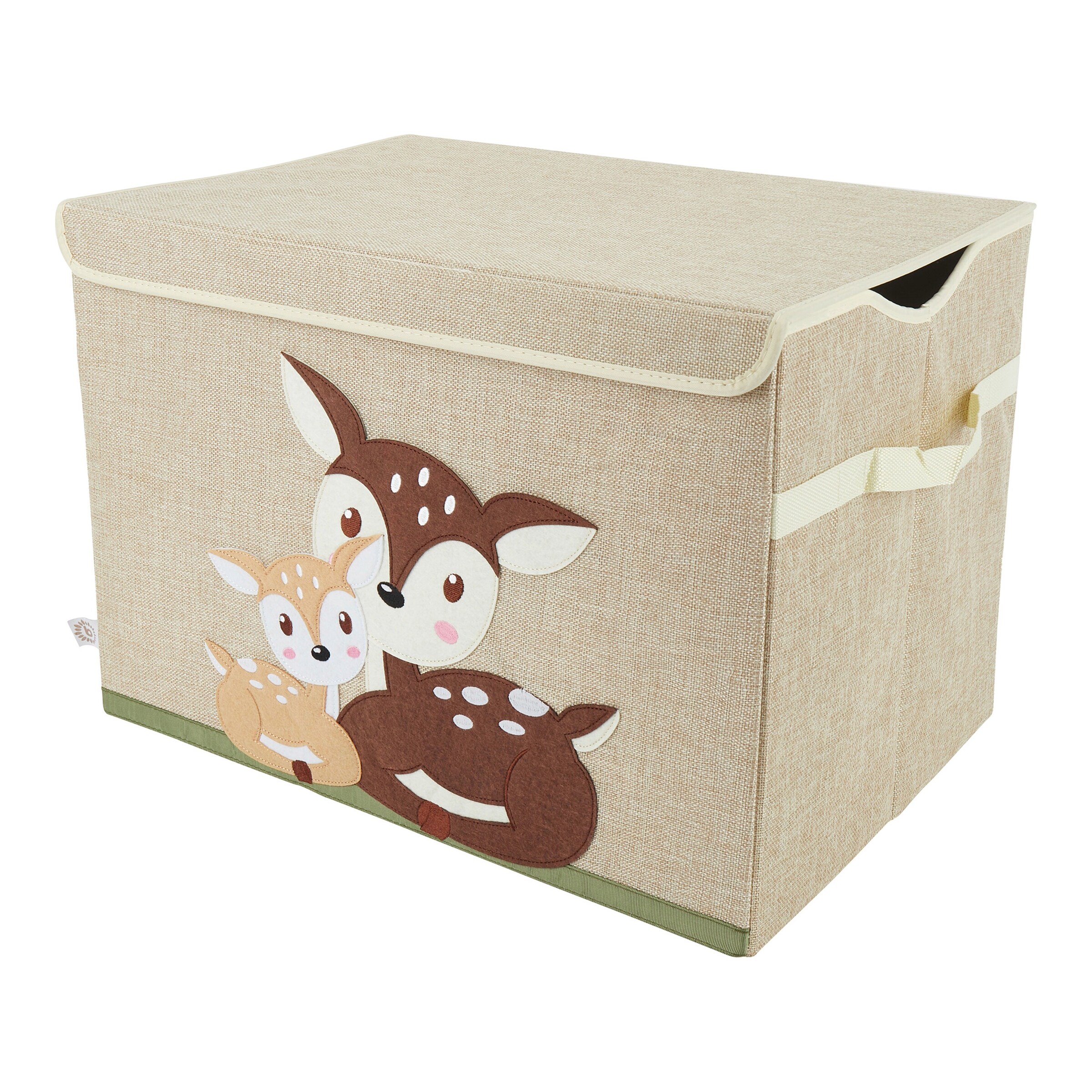 Bieco Aufbewahrungskiste 36x51x36 cm Rehe / beige / braun