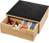Koffiemachine standaard & koffie capsule houder in 1 - Bamboe - 8 vaks - 30 x 31 cm