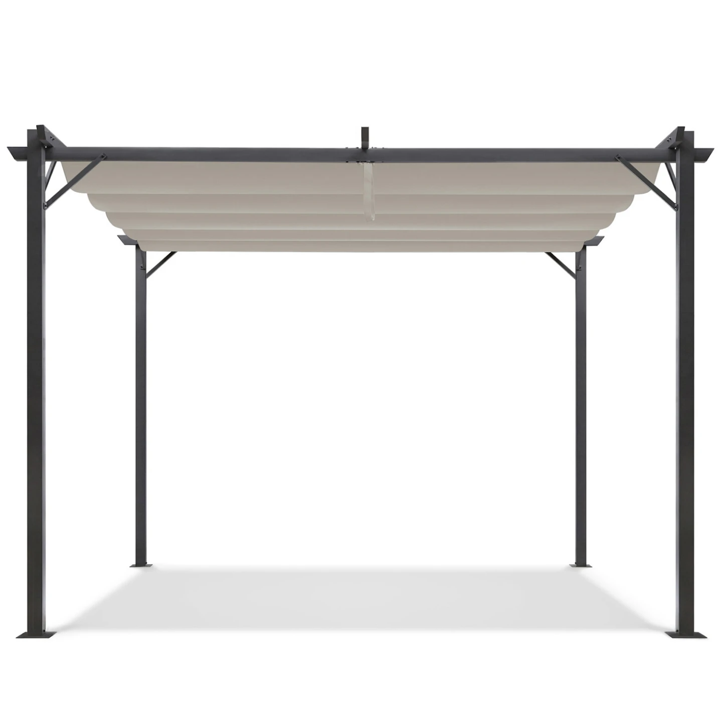 Pergola toit rétractable 4 pieds 3x4 M tonnelle taupe