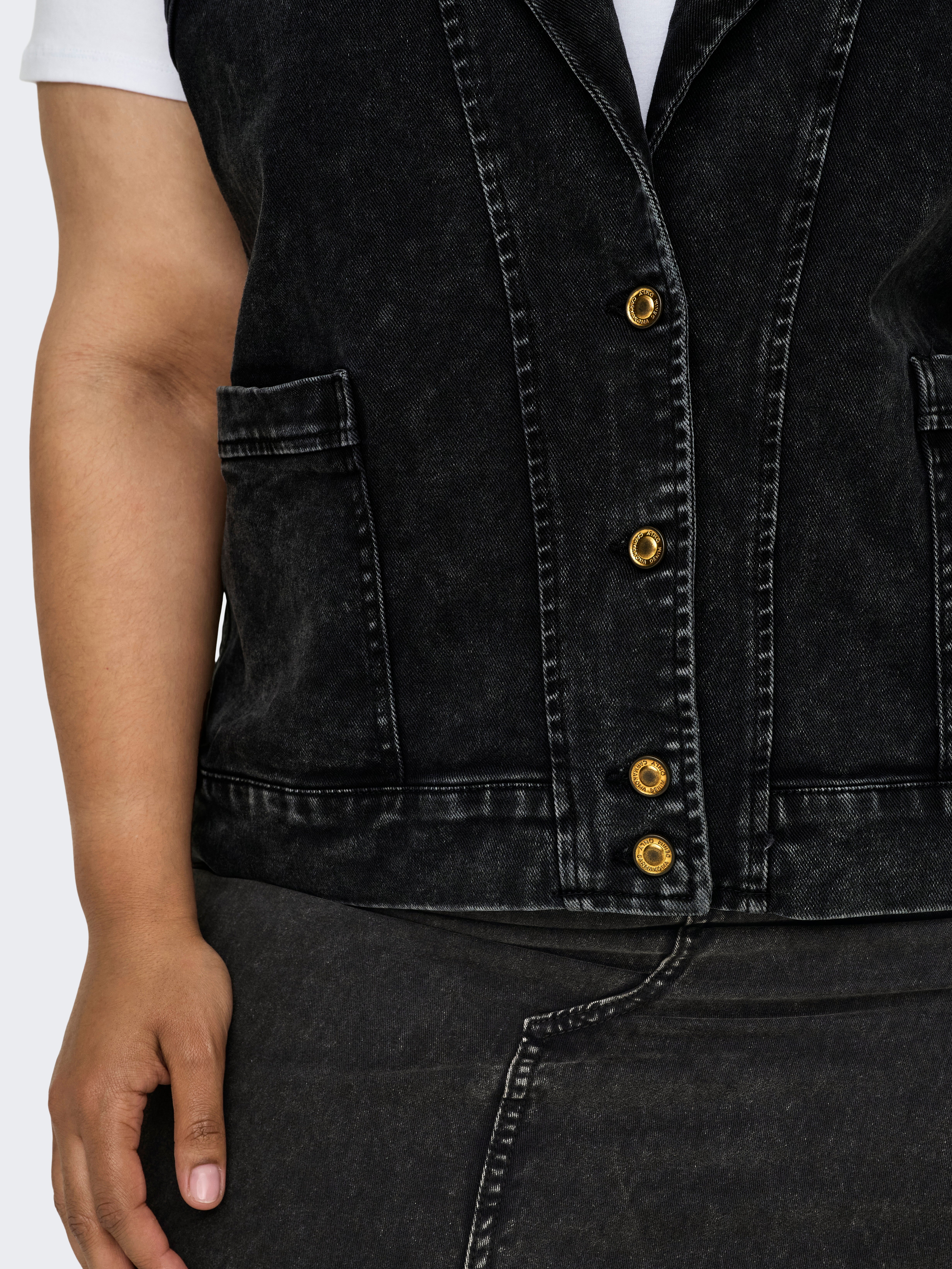 CARMIA Weste Black Denim