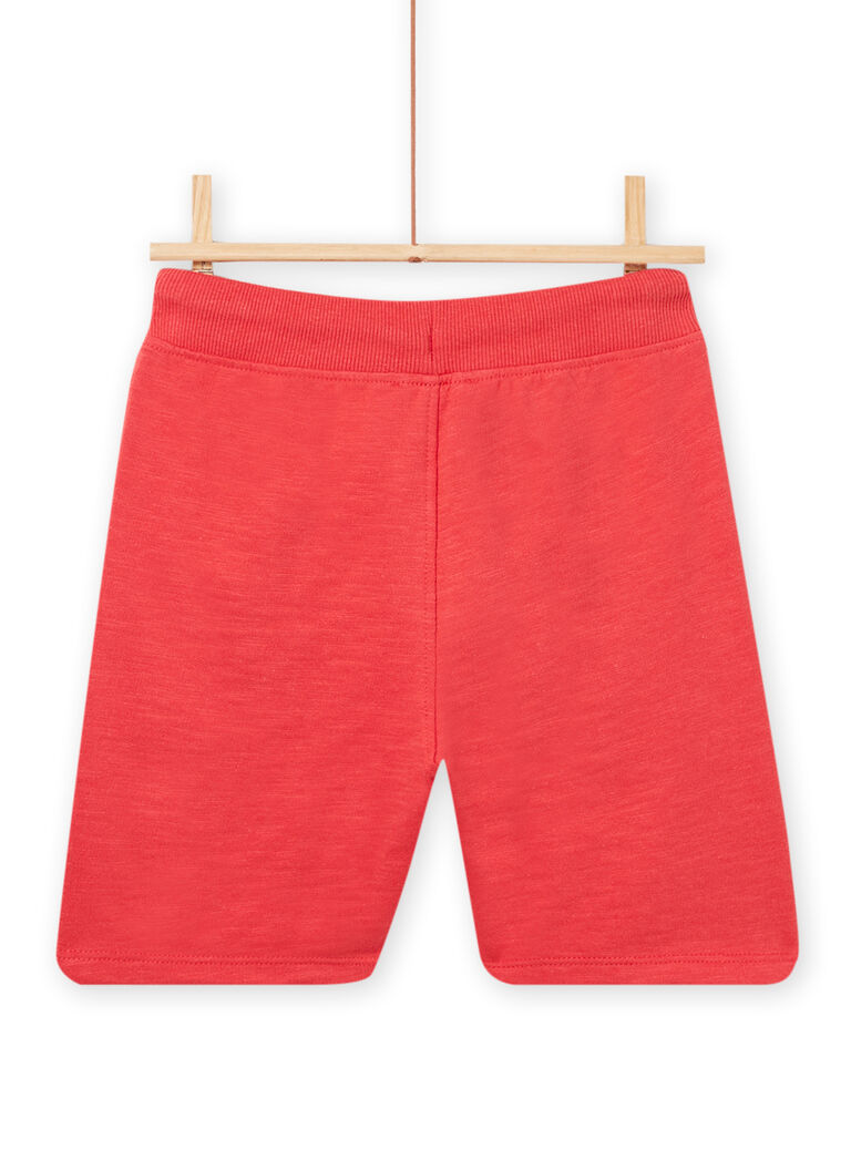Bermuda rouge écrevisse enfant garçon