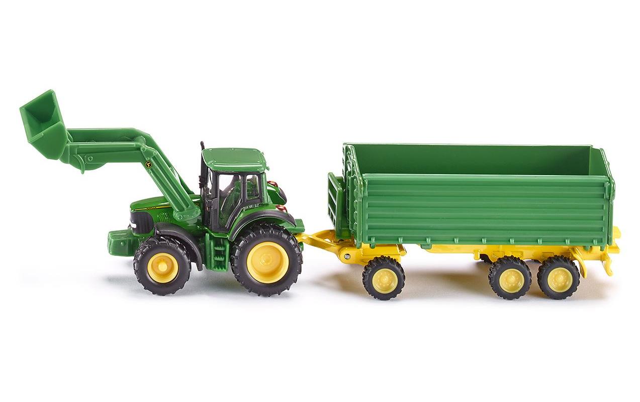 Traktor John Deere mit Frontlader und Anhänger 1:87John Deere 6920S Traktor mit Frontlader und 3-Achs Anhänger