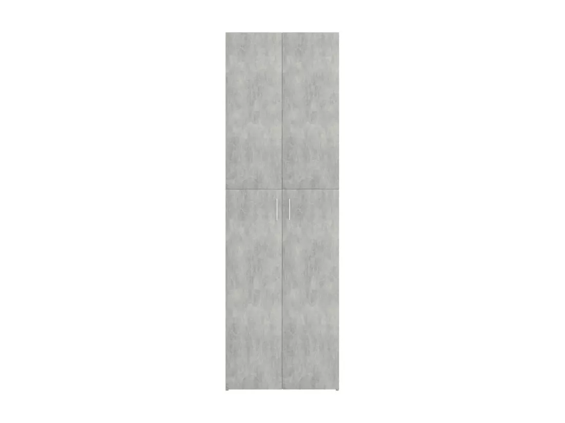 Armoire de bureau Gris béton 60x32x190 cm Bois d'ingénierie