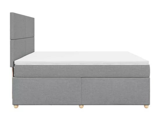 Sommier à lattes de lit avec matelas Gris clair 180x200cm Tissu