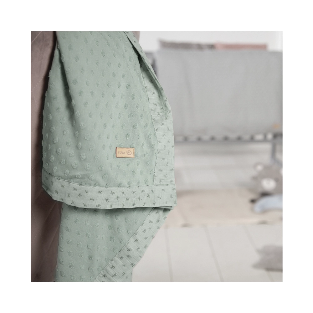 roba Organic Babydecke 80 x 80 cm frosty green