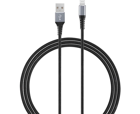 Andersson USB-A - Lightning Braided Black/Space Gray 3m