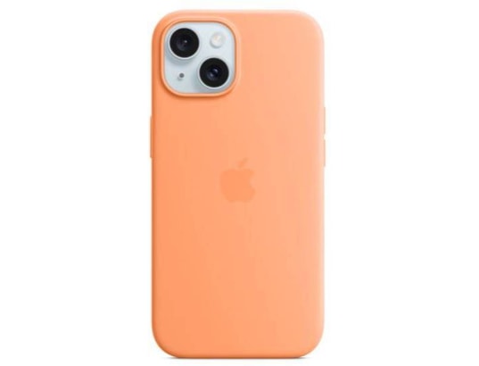 APPLE - Coque iPhone Silicone MagSafe iPhone15 Plus - Orange