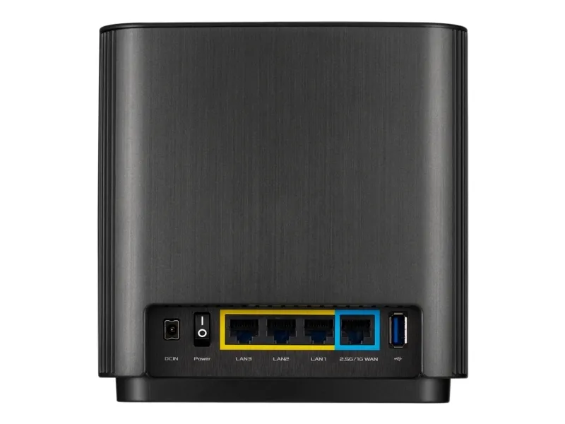 ASUS ZenWiFi AX (XT8) - Wi-Fi-system - (2 routere) - op til 5500 sq.ft - mesh 1GbE, 2.5GbE - Wi-Fi 6 - Tri-Band